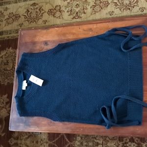 Loft navy knit top